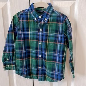 Janie and Jack Plaid Button Down Shirt
